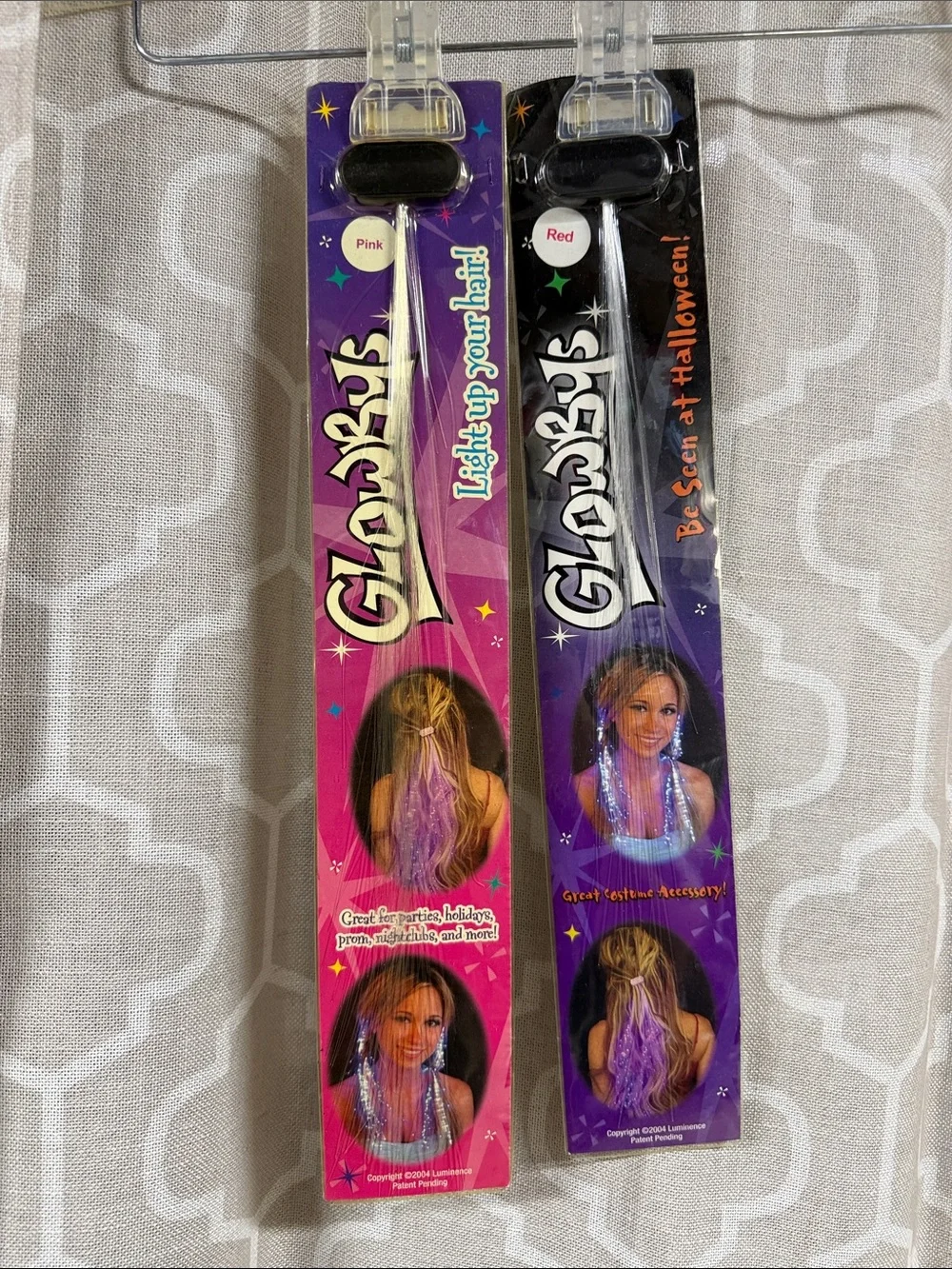 Glowbys NWT red and pink Light-Up Hair Clip costume accessory